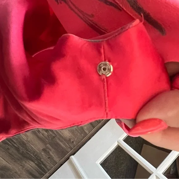 Lela Rose Pink Floral A-Line Dress Sleeveless - Picture 9 of 10